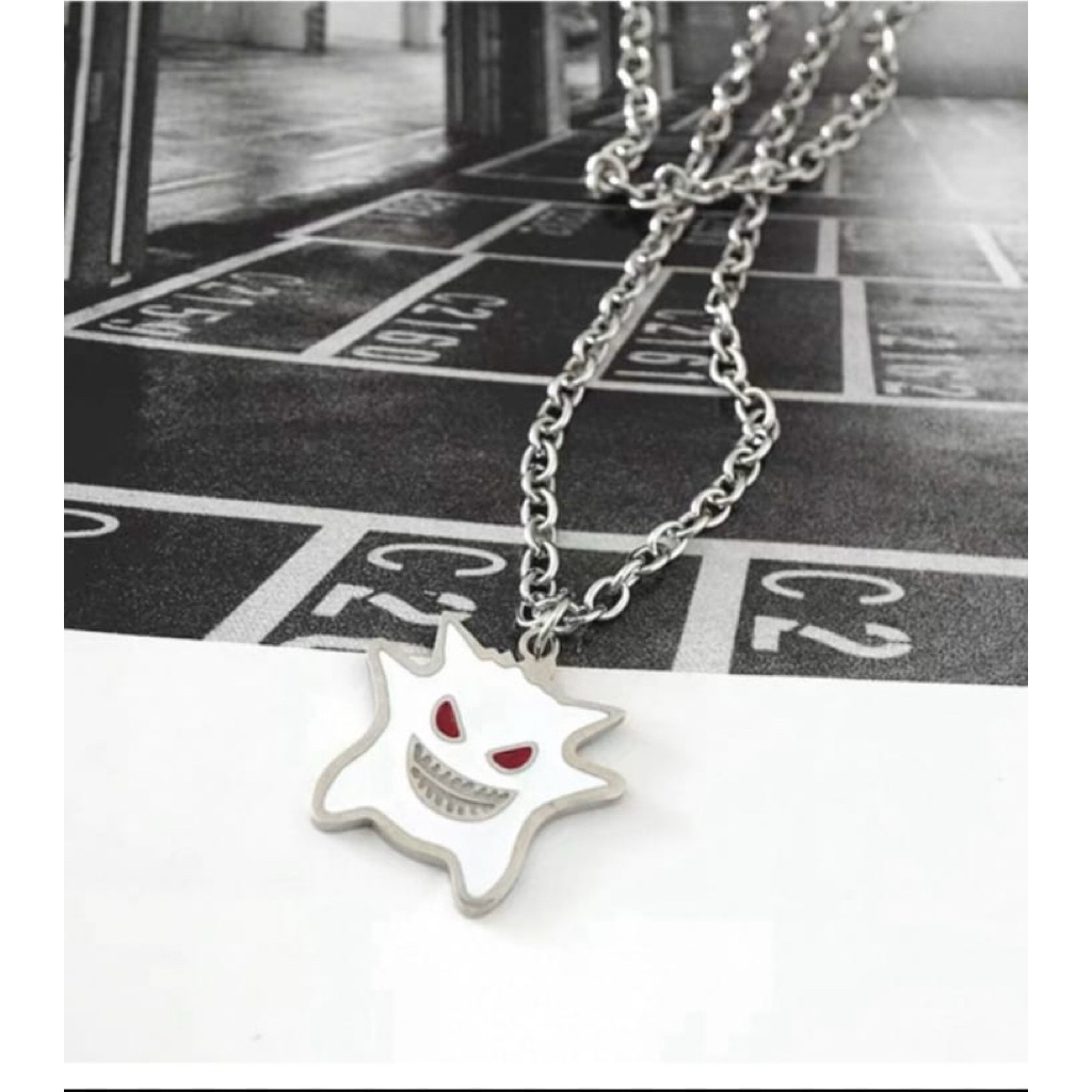 Kalung Rantai  Pria Wanita Liontin Monster Kecil Kalung Fashion