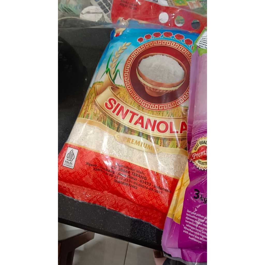 Beras 3kg Sintanola - Markisa Premium Super Pulen, Bersih