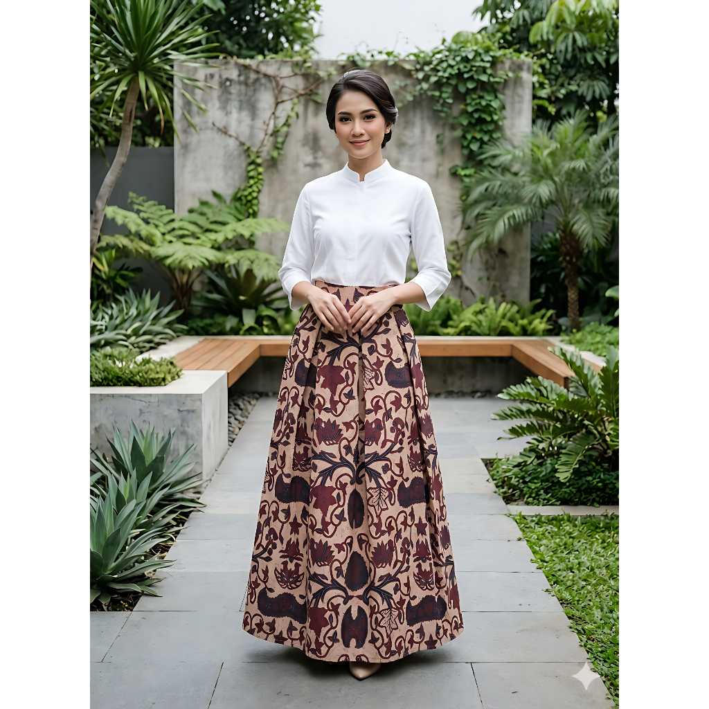 SALE Rok Batik - Putri Jelita - Rok Panjang 017 - Rample, Simple, Karet Motif Garuda, Parang, Bunga