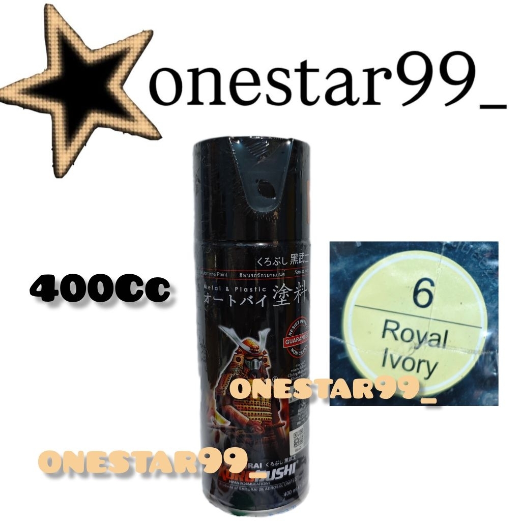 Pilok Pilox Pylox Cat Samuraipaint Royal Ivory 16 Putih Tulang Glossy Samurai Spray Paint 400cc