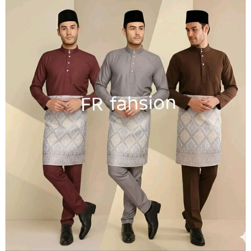 setelan baju kurung pria teluk belanga baju muslim baju kurung malaysia
