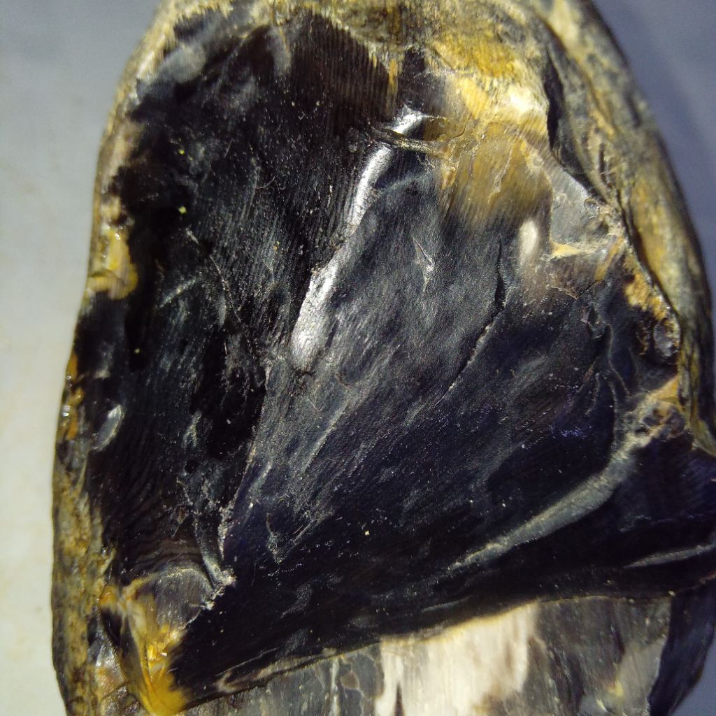 Natural Batu Akik Kecubung Tanduk Hitam Pekat