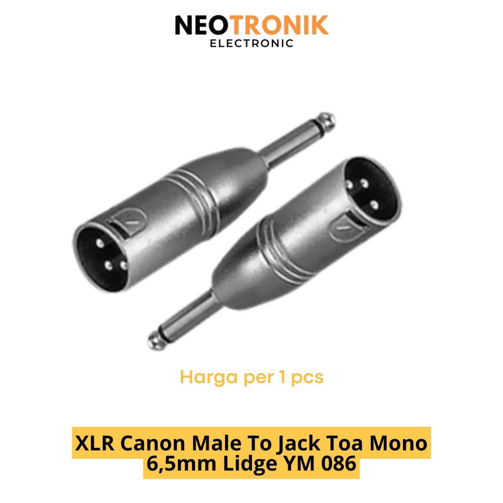 XLR Male To Jack Toa Mono Jack Canon Male To Jack Toa Akai 6,5 Mono Lidge YM 086
