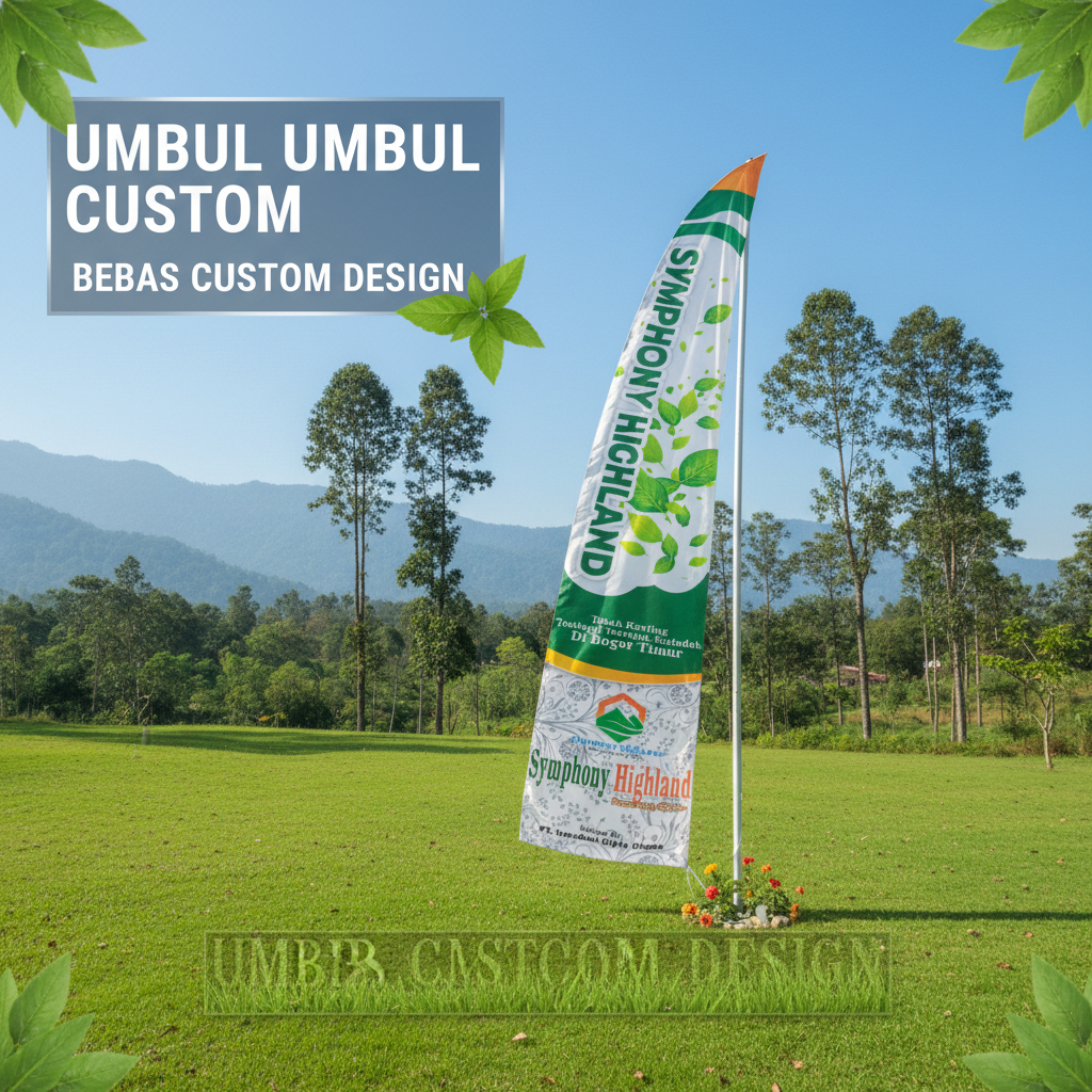 Bendera Custom/Umbul Umbul Custom Bahan Tekstil/Umbul Umbul Spanduk Custom/Cetak Umbul Umbul Custom