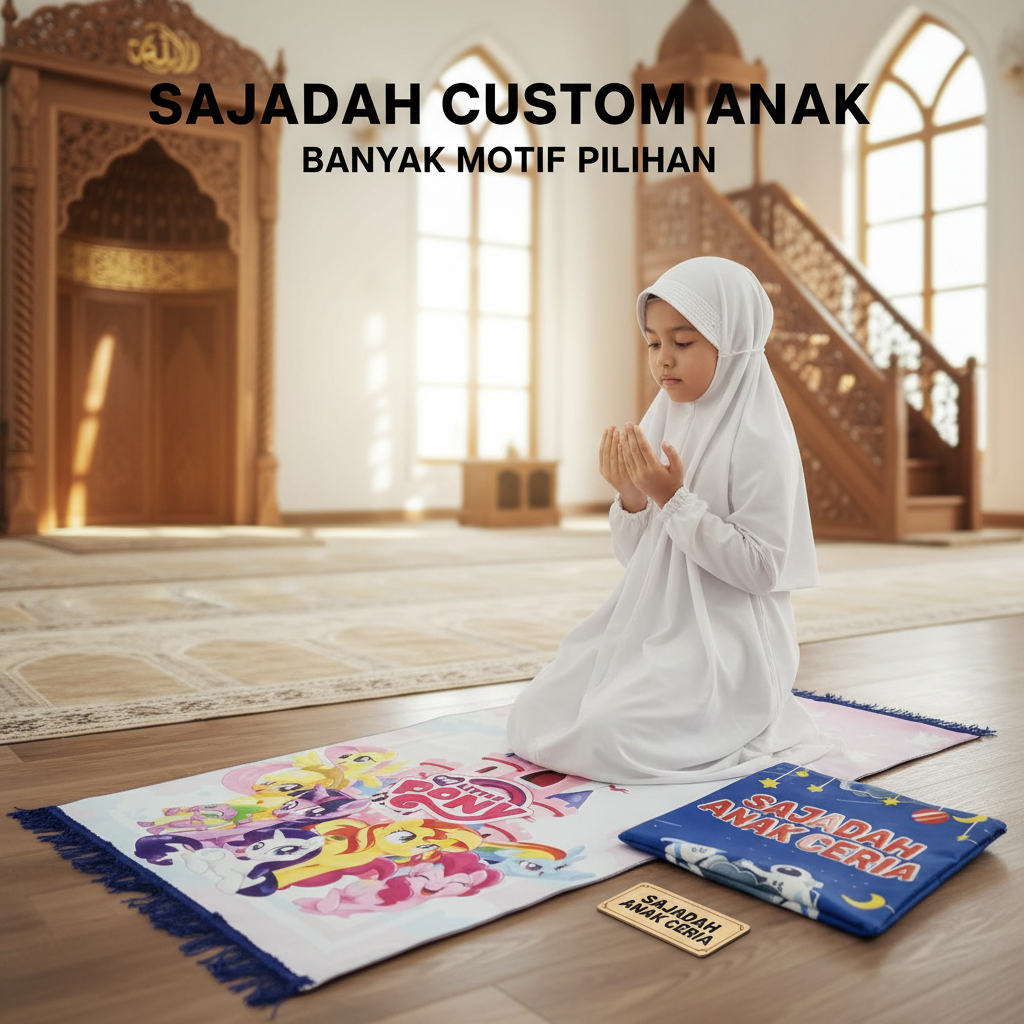 Sajadah Anak Kartun Nusa Dan Rara Sajadah Anak Custom Kartun Lucu SBY