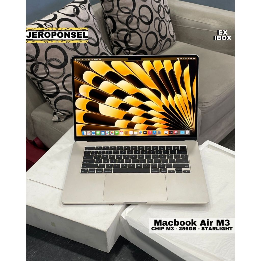 MACBOOK AIR M3 15” 256GB STARLIGHT BNOB IBOX LIKE A NEW