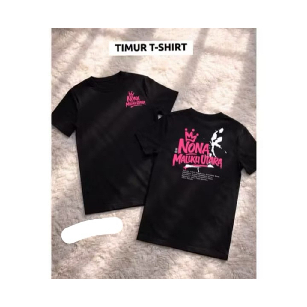 Kaos sablon nona maluku utara t-shirt distro unisex bahan adem