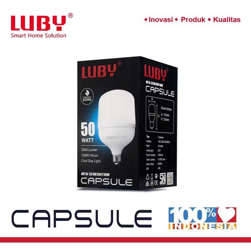 LUBY BOHLAM LED LAMPU LED LUBY CAPSULE 5W-50W GENERASI TERBARU LUBY CAPSULE