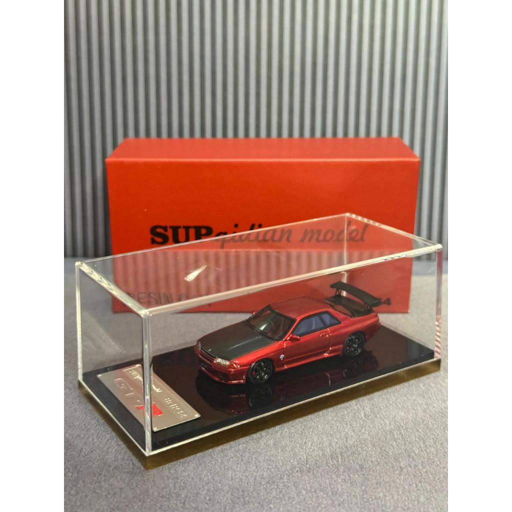 SUP QIDIAN MODEL NISSAN SKYLINE GT-R BNR32 RESIN CAR RED CARBON COVER