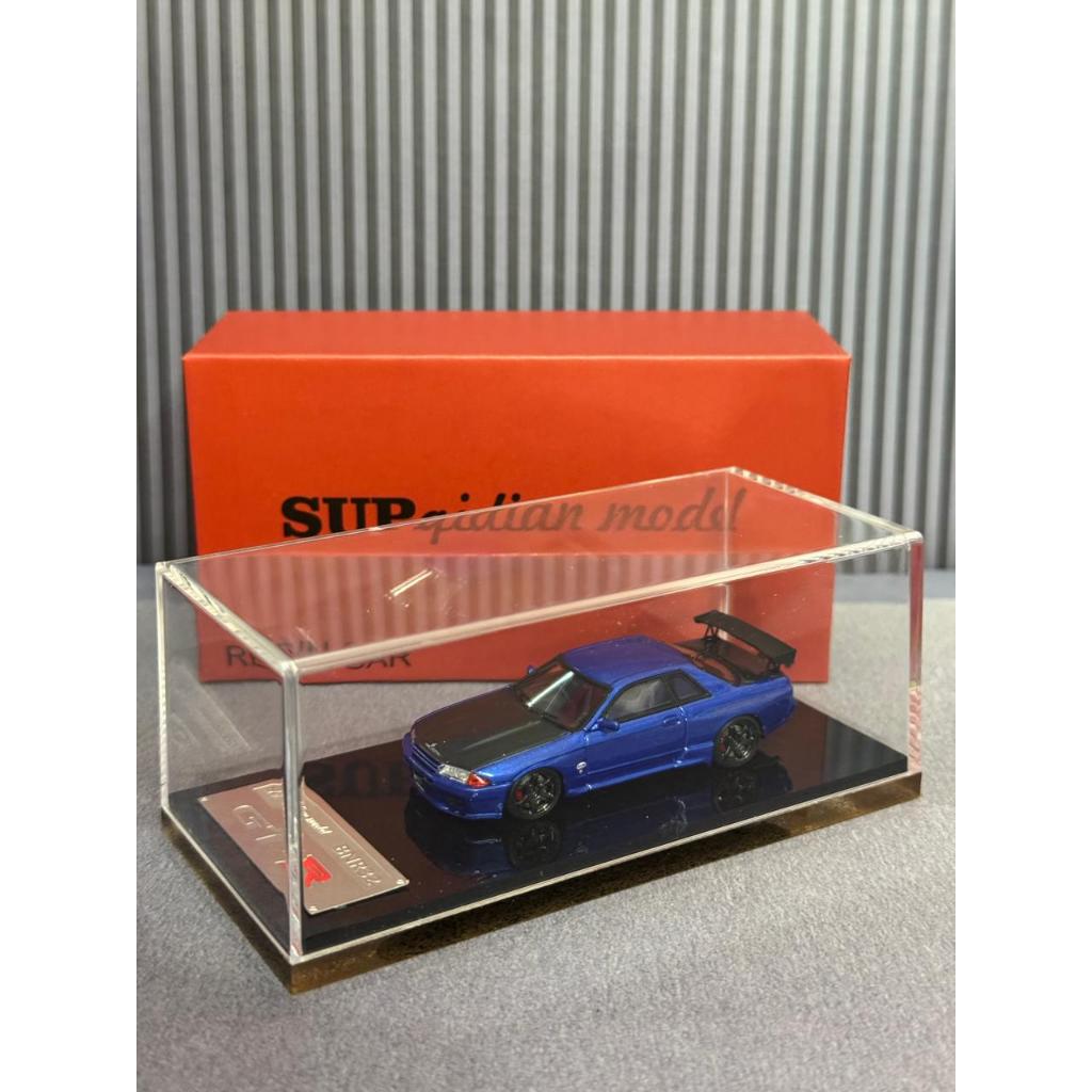 SUP QIDIAN MODEL NISSAN SKYLINE GT-R BNR32 RESIN CAR BLUE CARBON COVER