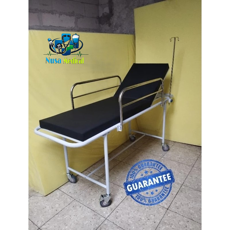 Brankar Pasien UGD IGD / Brankar Dorong UGD / Bed Periksa Darurat / Brankar dorong standar besi