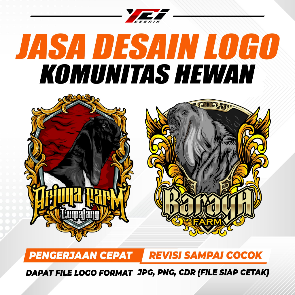 JASA DESAIN LOGO KOMUNITAS | DESAIN LOGO HEWAN, DESAIN BURUNG, KAMBING, IKAN, LOGO CLUB, UMKM