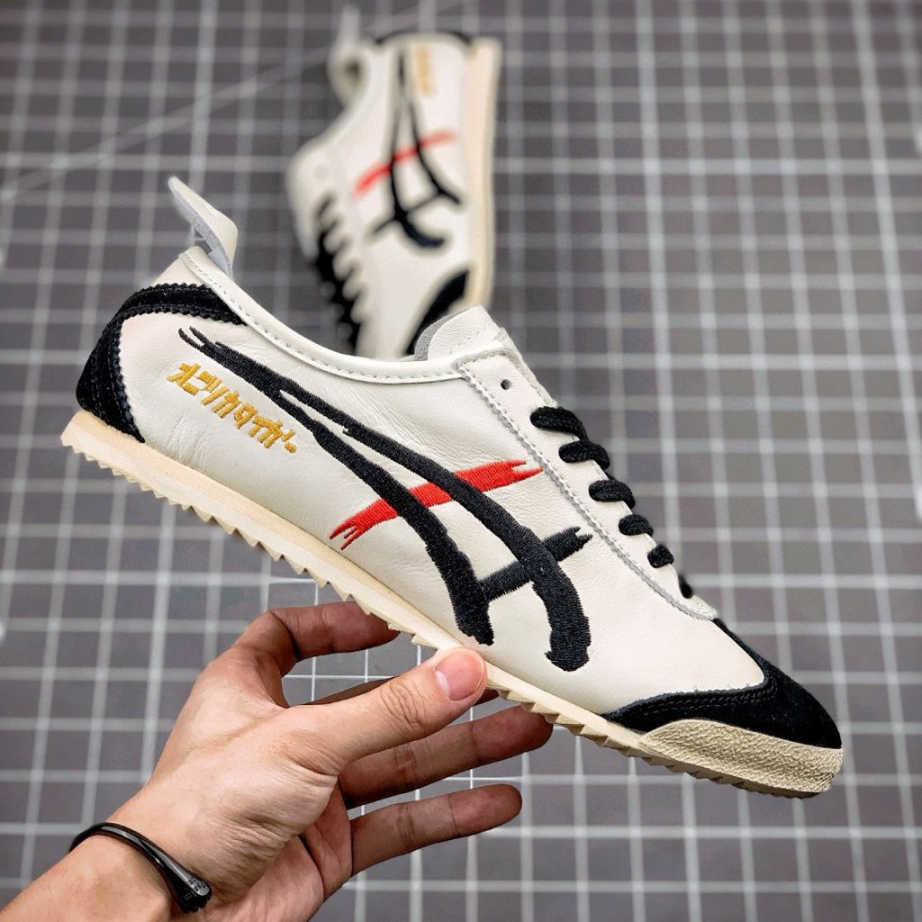 Sepatu Sneakres Onitsuka Tiger Mexico66 Japan Kabuki Vilain White Black Red