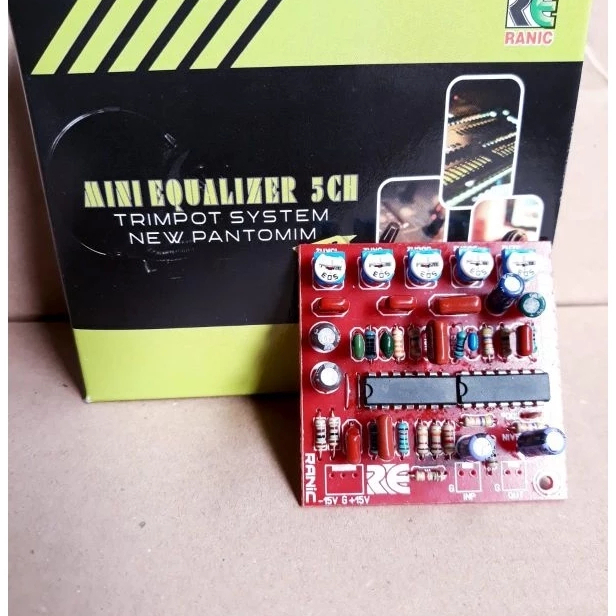 Kit Mini Equalizer 5 Channel Mono Trimpot 2xTL084 / New Pantomim