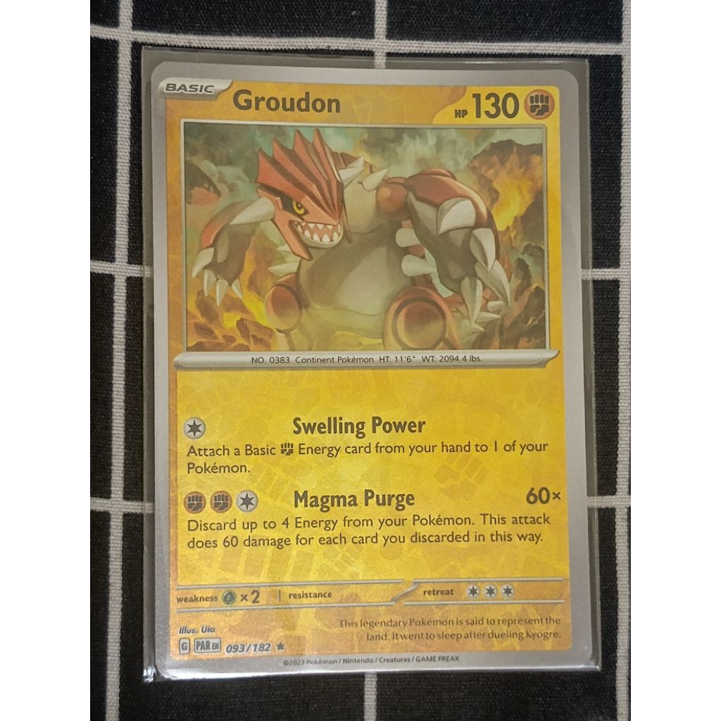 Groudon R 093/182 ENG Reverse Holo Original Pokemon Card TCG Kartu Pokemon Bahasa Inggris FREE Sleev