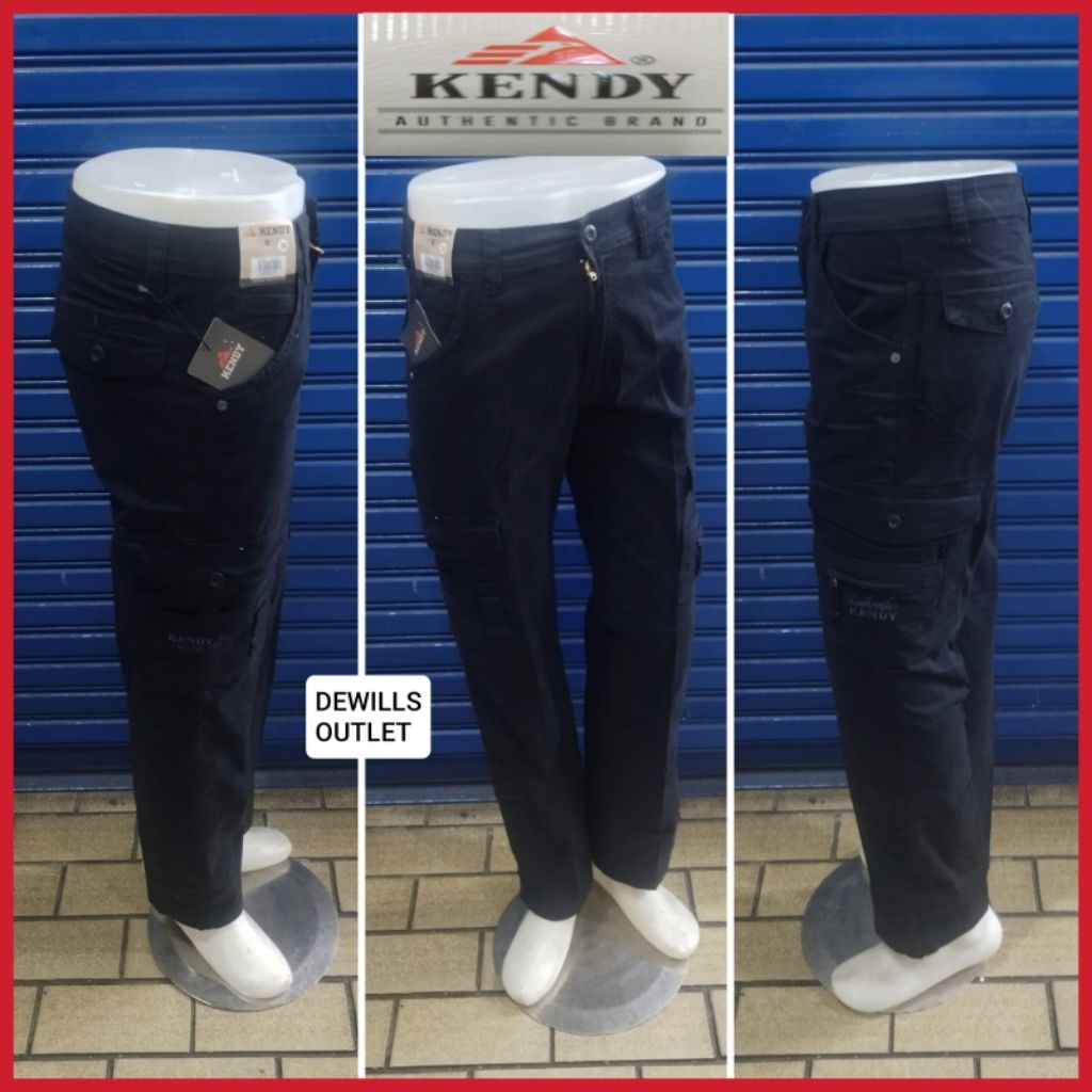 Kendy celana panjang tactical bahan tebal katun street type slim fit