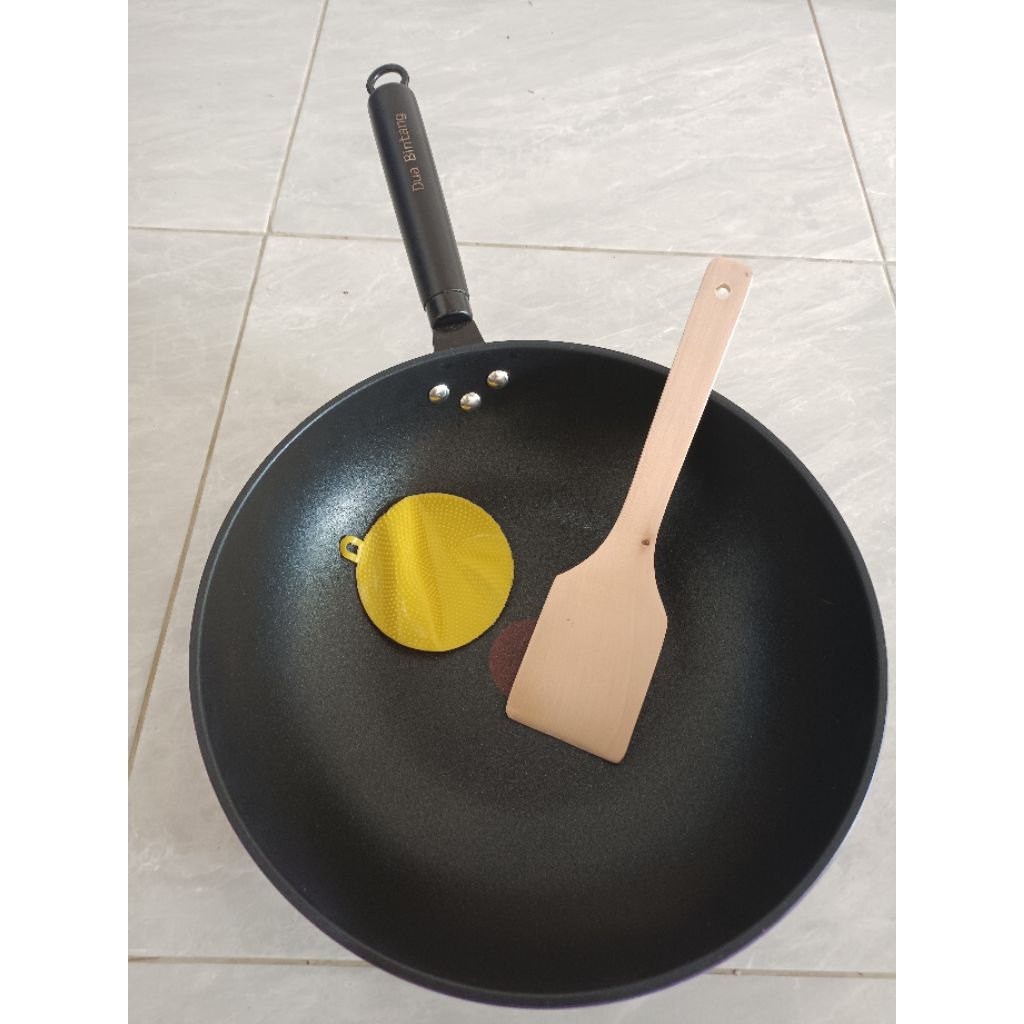 Wajan Teflon Anti Lengket, Cepat Panas, Hemat Minyak (Preloved)