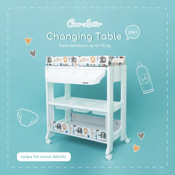 Cocolatte Changing Table / Baby Tafel / Bak Mandi