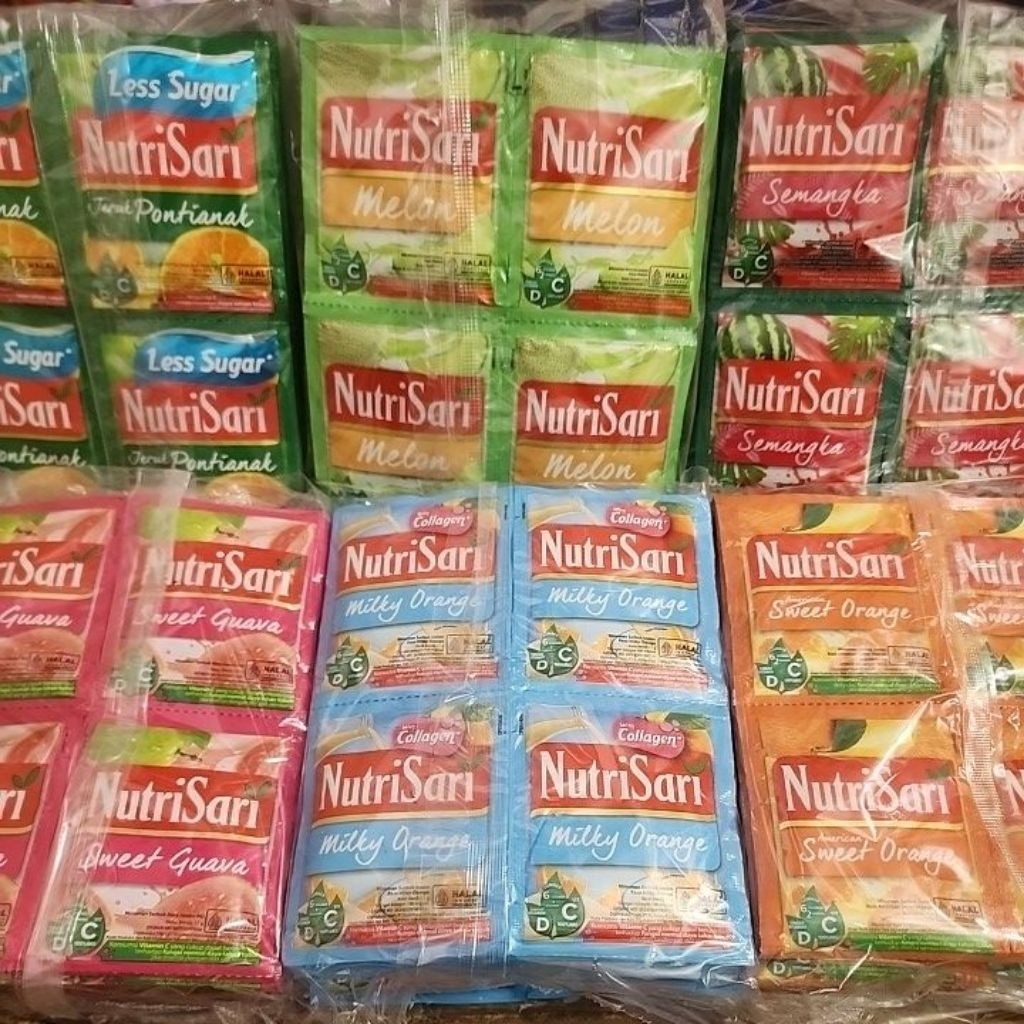NutriSari Minuman Segar Bervitamin 11gr SERIES (1 renceng isi 10 sachet) - Minuman Vitamin C Menyega