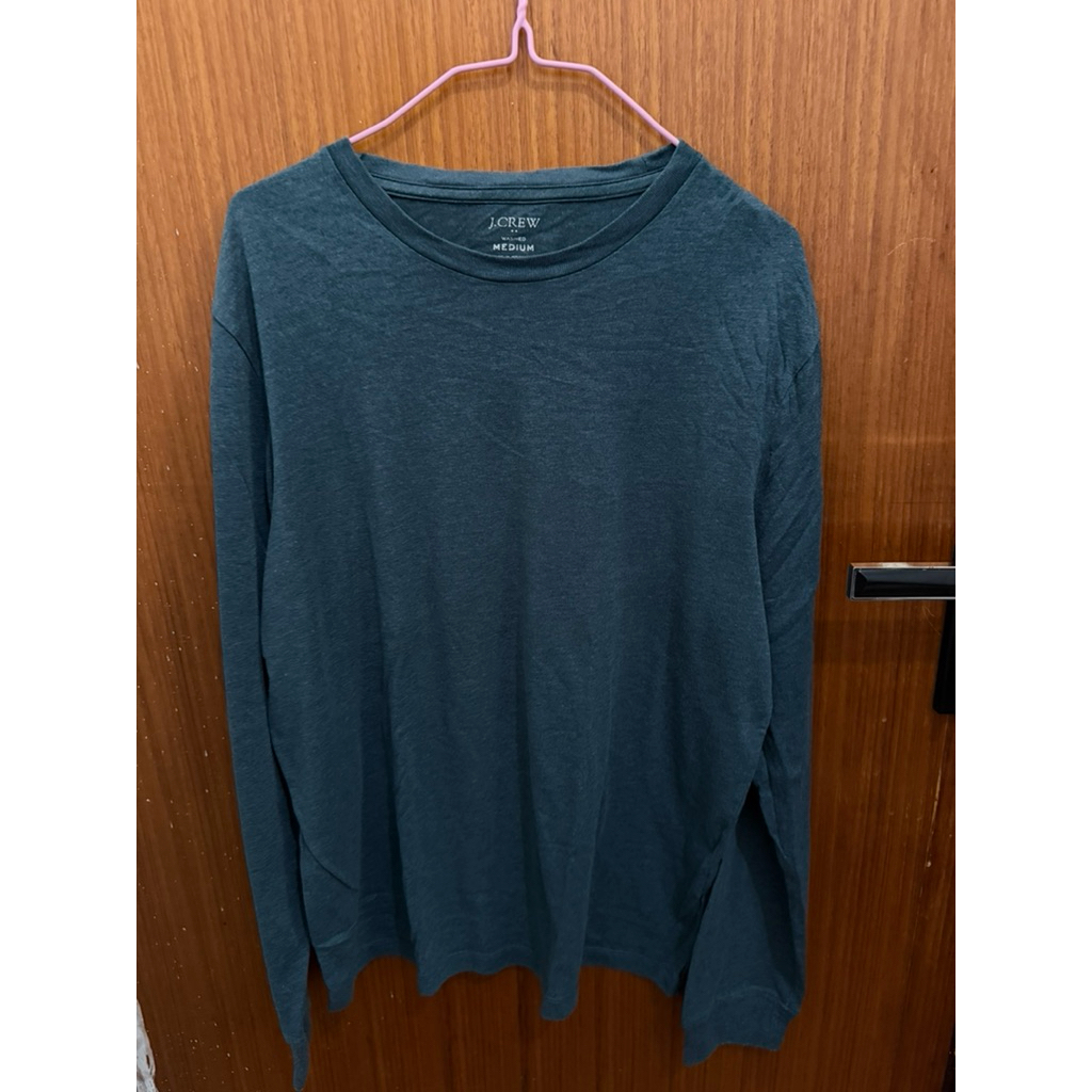 kaos lengan panjang pria brand j crew preloved