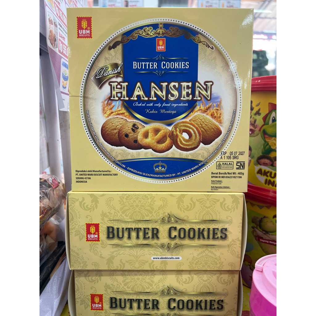 UBM HANSEN - BUTTER COOKIES KALENG 405gr