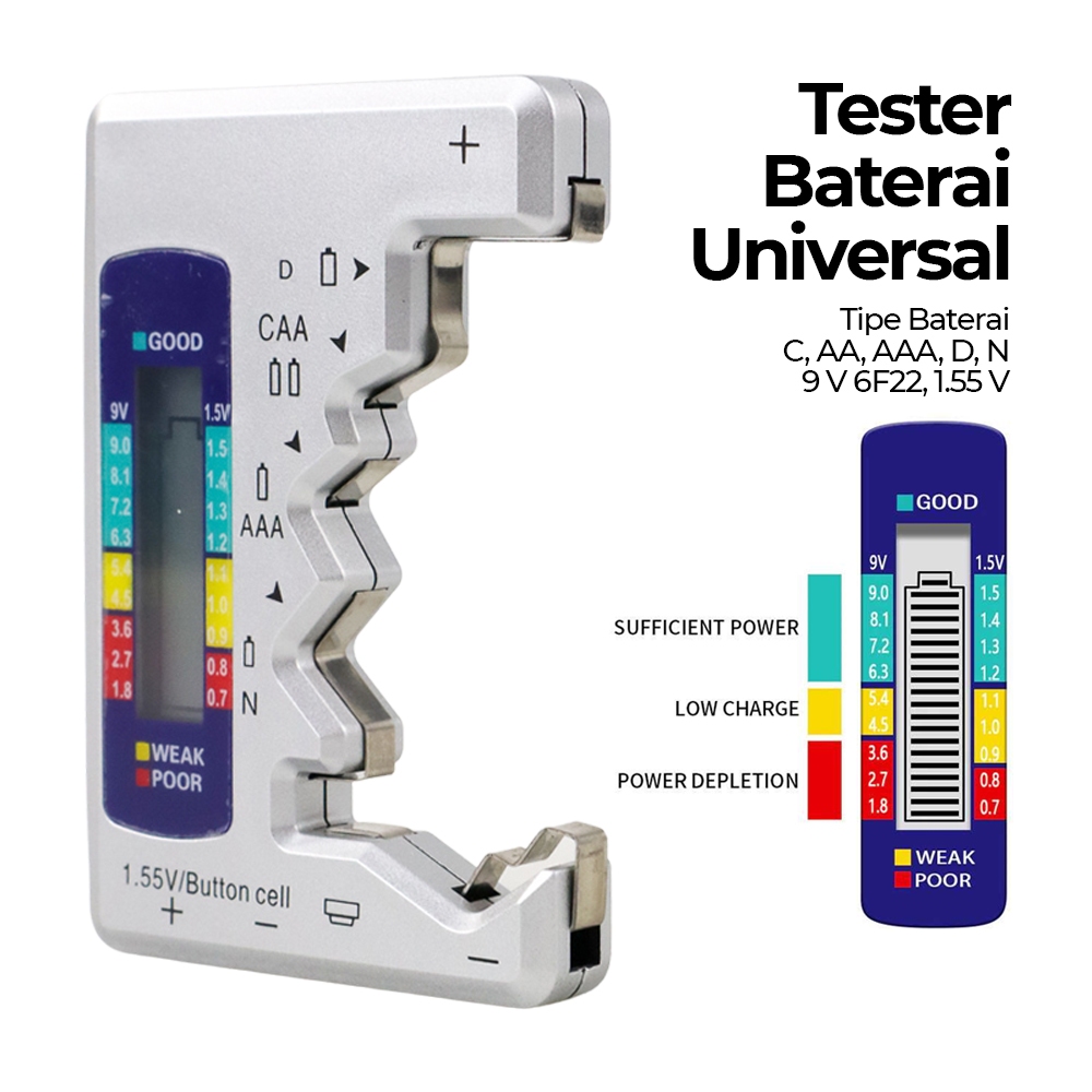 Tester Baterai Universal Battery AA AAA