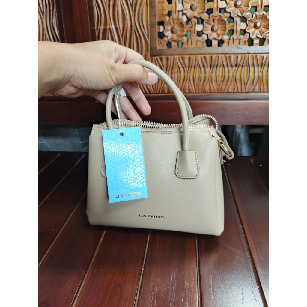 Les Catino Nelda Satchel Natural