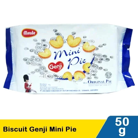 Monde Biscuit Genji Mini Pie Biskuit Puff Pastry Renyah Rasa Original Pie Klasik Kemasan 50g