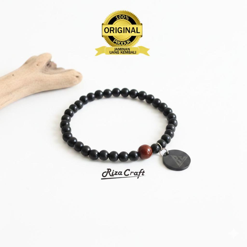 Gelang Tasbih Aesthetic Kayu Kokka Kokah Kaukah Arab ASLI Hitam Original 33 Butir Bersertifikat Cust