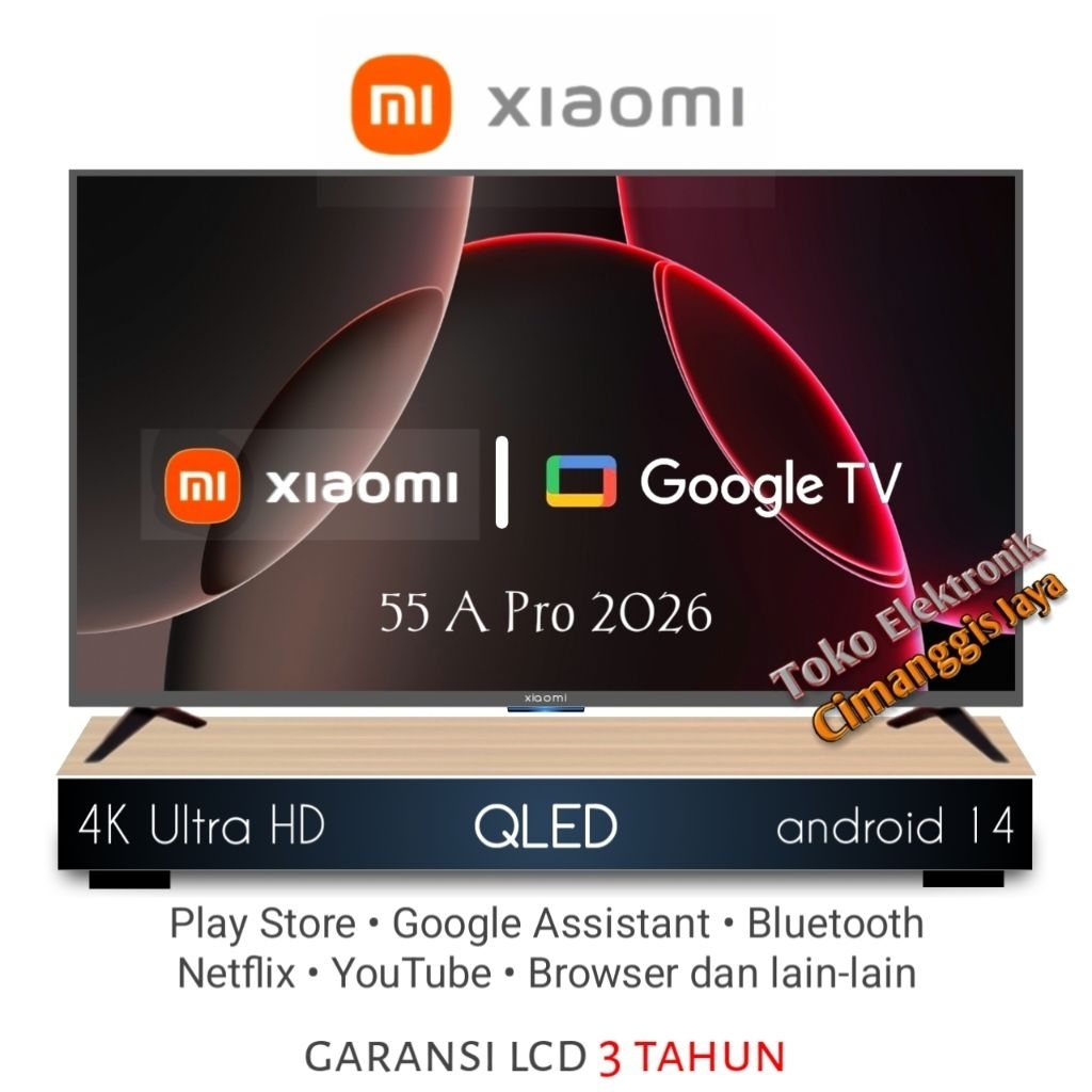 google android smart tv led Xiaomi 55 inch digital A Pro 2026 QLED 4K UHD