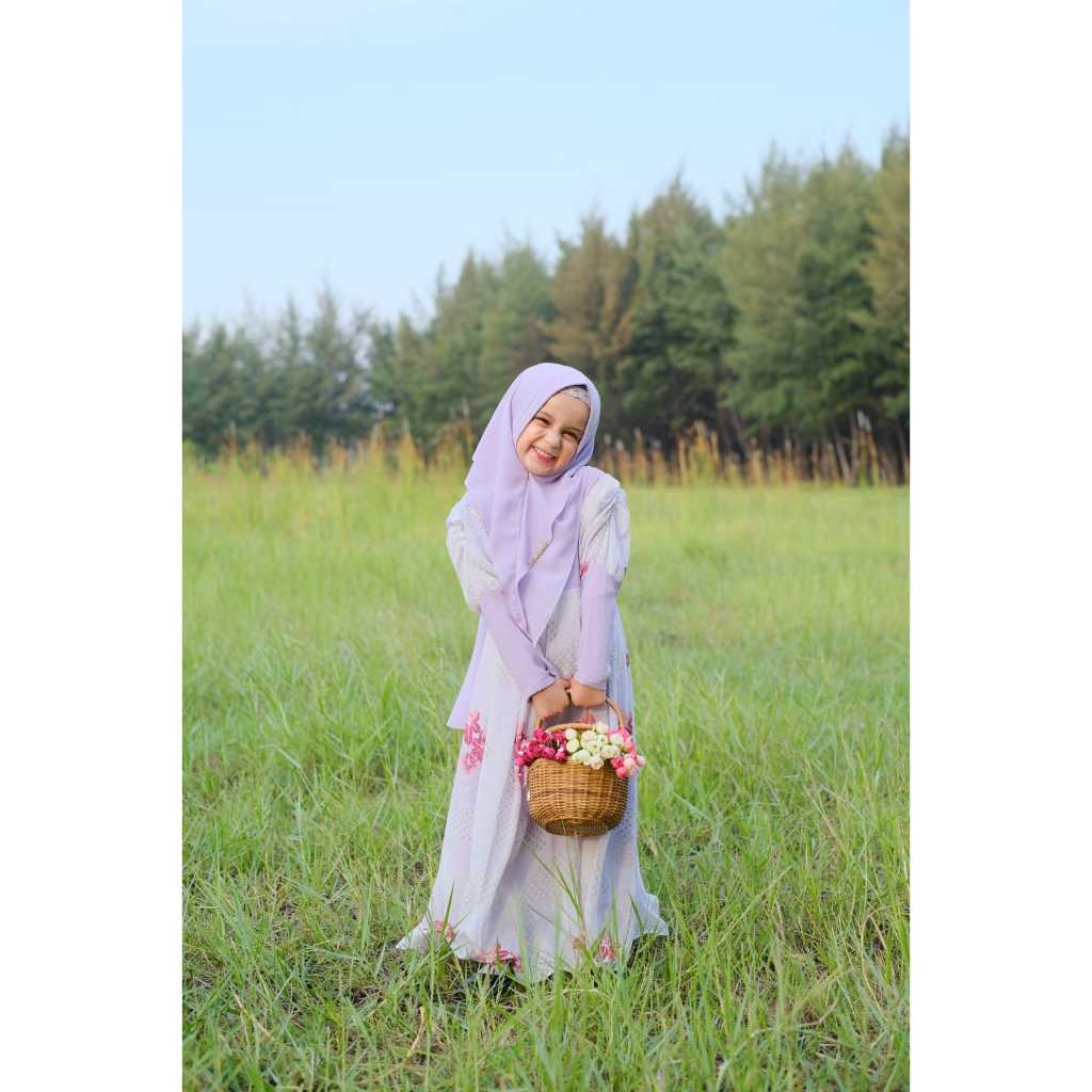 [BISA COD] SALFINA SYAR'I GAMIS ANAK CEWEK PLUS HIJAB(COKSU-SAGE-PINK-LILAC)