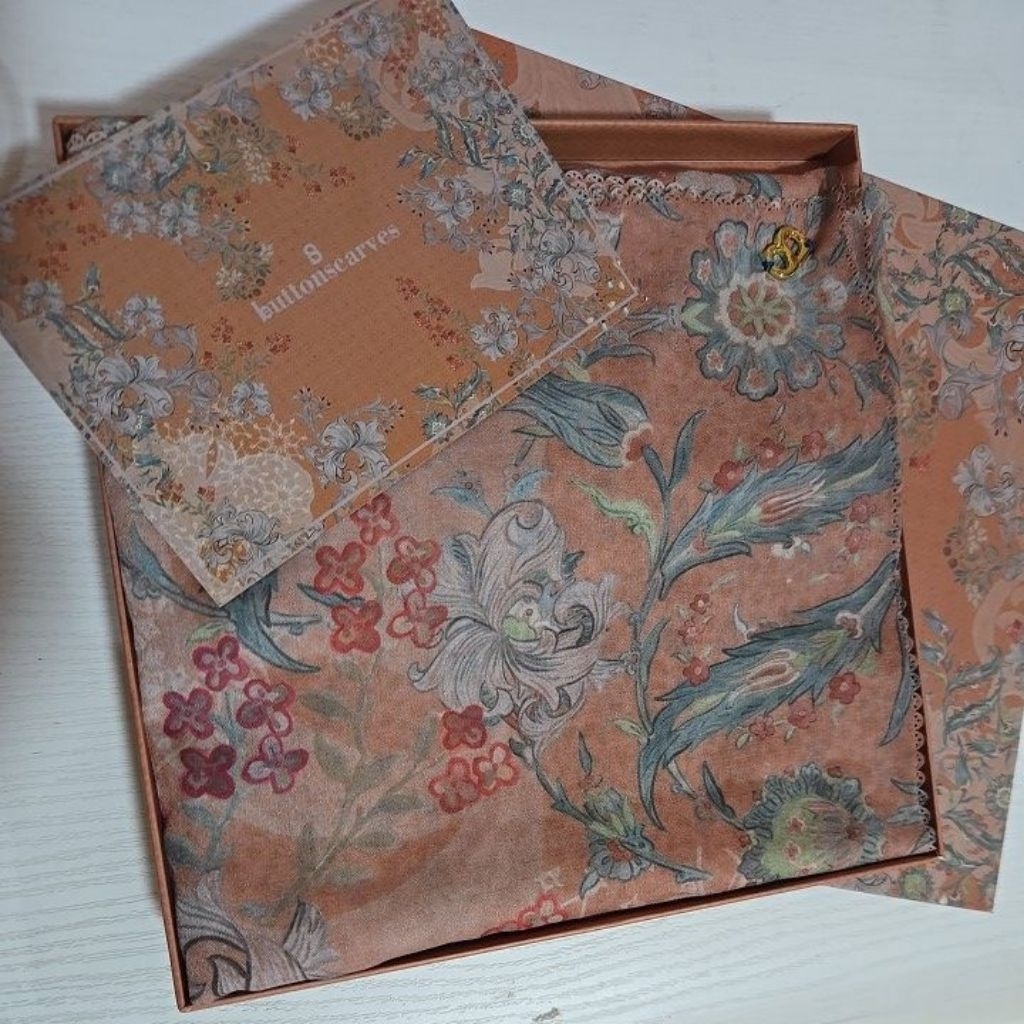 Buttonscarves The Topkapi Voal Square PUMPKIN