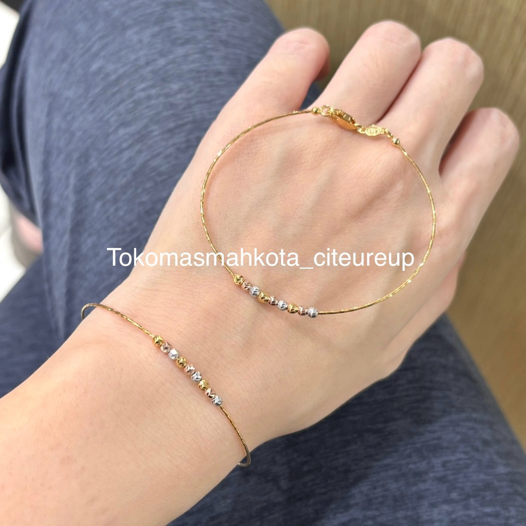 GELANG CHOKER BOLA EMAS 17k 8K