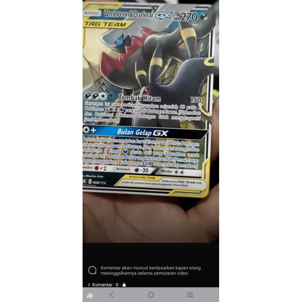 Minus Umbreon x Darkrai GX Tag Team