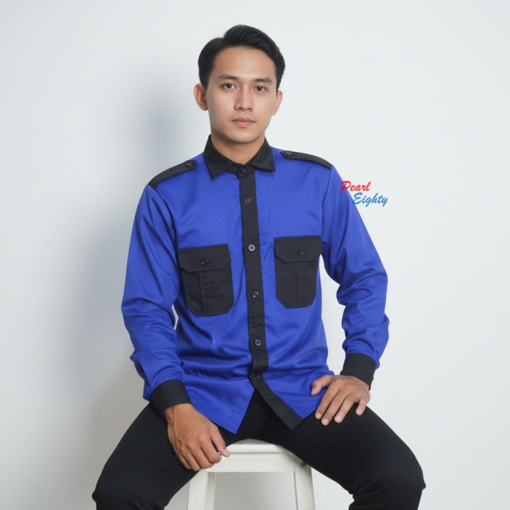 Kemeja PDH Pakaian Kerja Pria Lengan Panjang