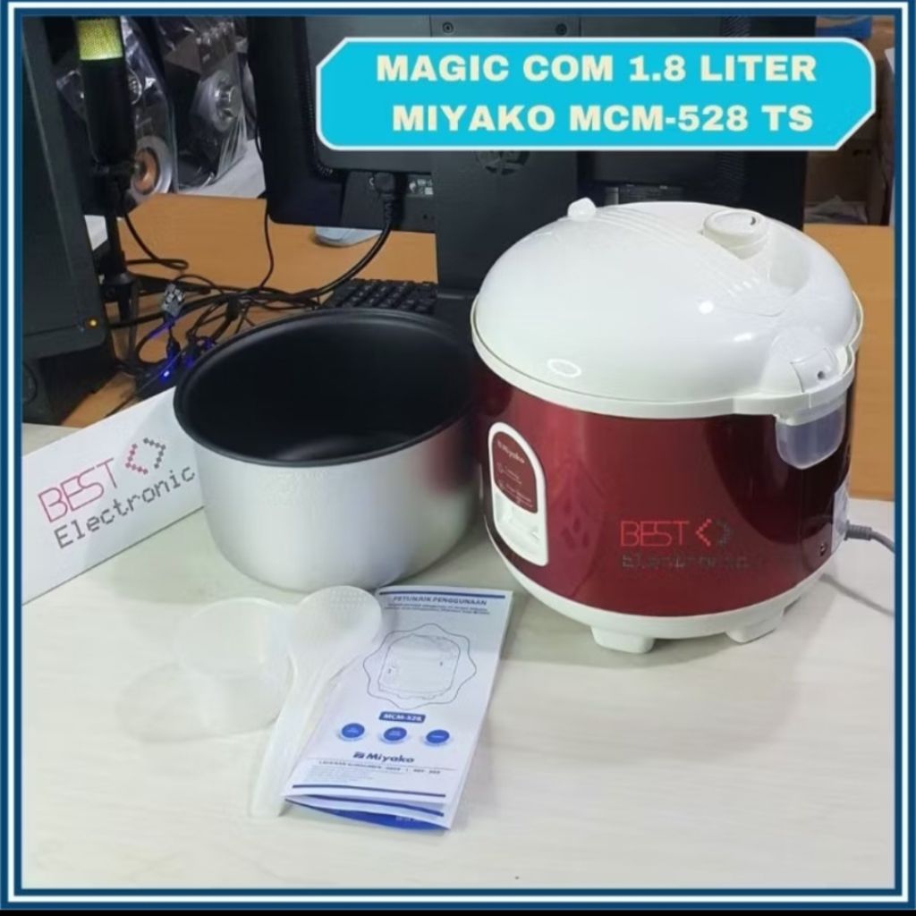 MIYAKO RICE COOKER / MAGIC COM MCM528TS / MCM528-TS / MCM 528 TS / MCM-528 TS (1,8 LITER)