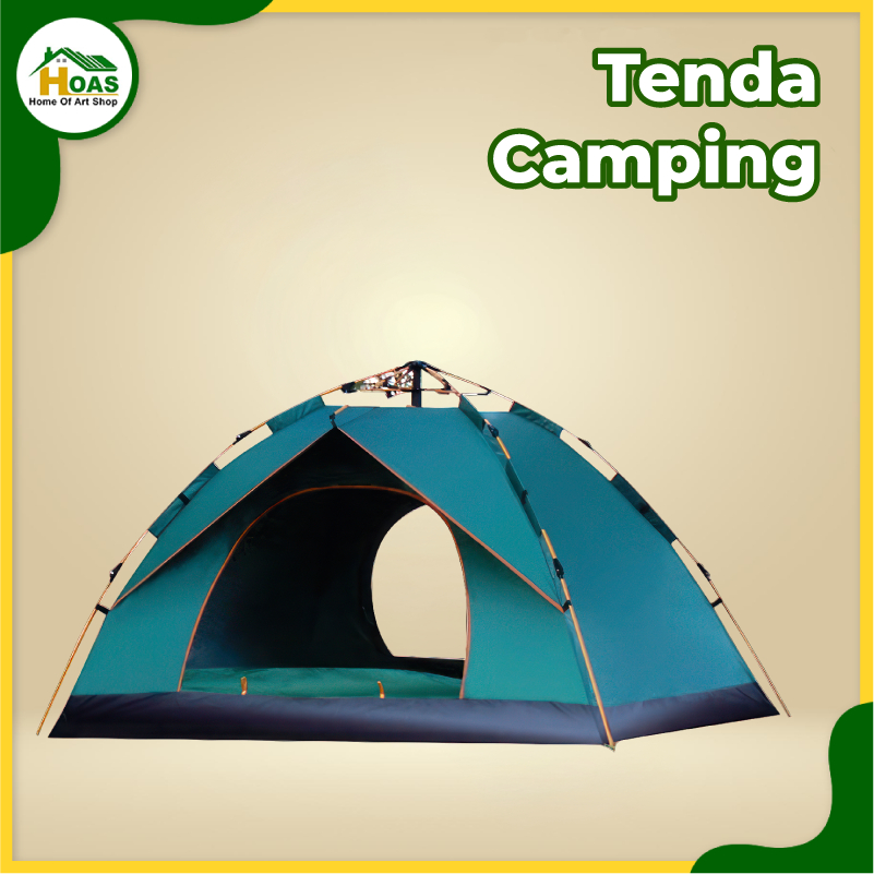 Hoas Official Shop - Tenda Kemping Kapasitas 2-4 Orang Tenda Otomatis Outdoor & Indoor Tenda Gunung