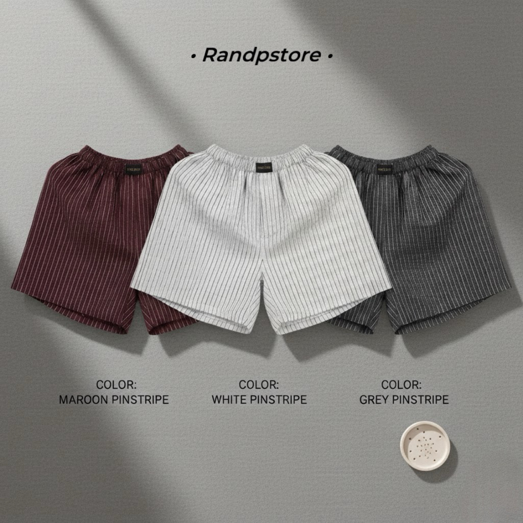 [Paket 3pcs] Celana Boxer Pria - Celana Pendek Tidur Harian Santai Short Pants Boby