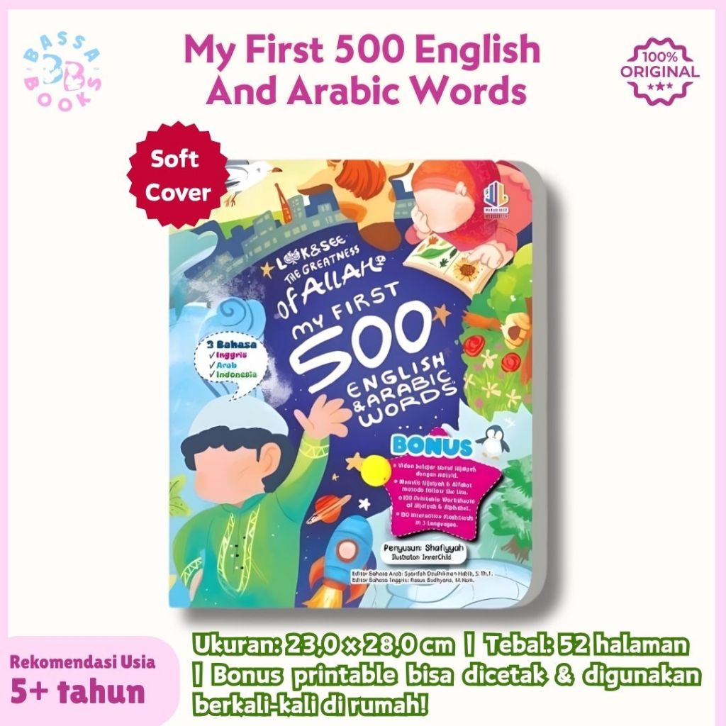 [Ready Stock] LOOK & SEE: The Greatness of Allah (My First 500 First English & Arabic Words)
