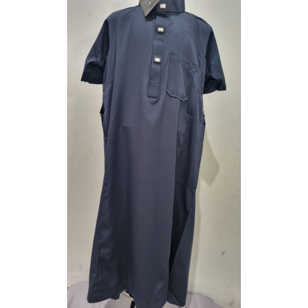 Gamis Jubah Anak Laki Laki Premium Usia 7-8 tahin Navy Biru Dongker