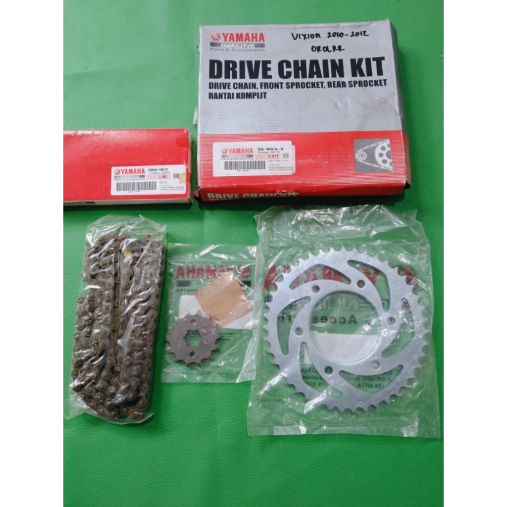Gear gir set komplit rantai Yamaha Vixion new ORI