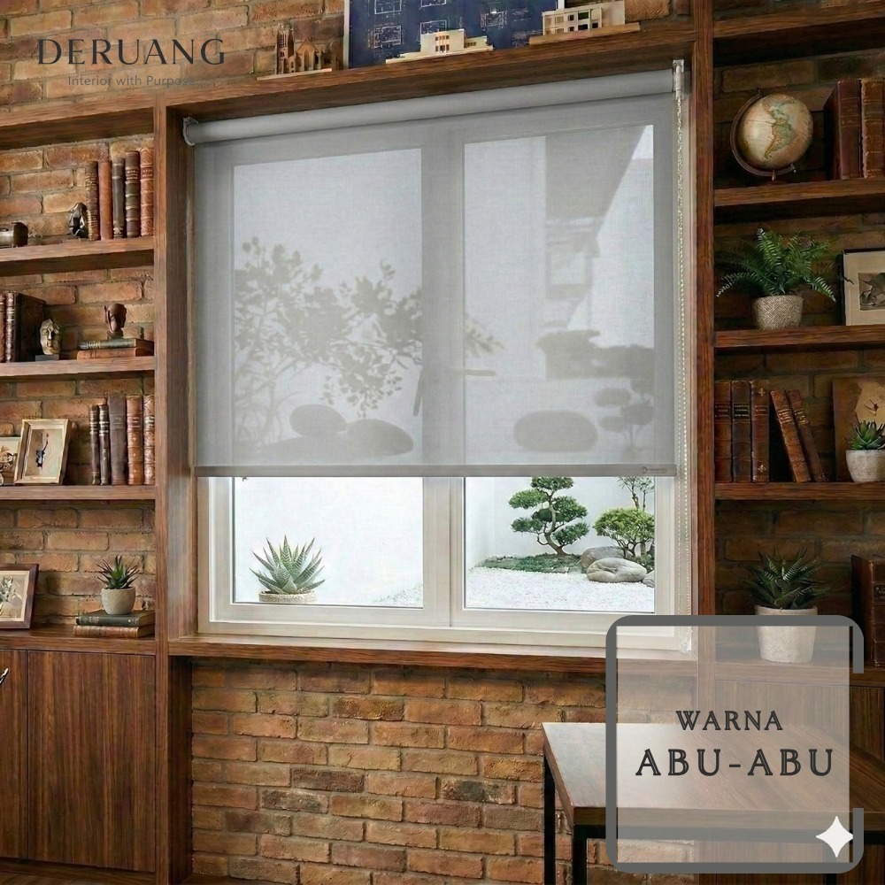 (CUSTOME) Roller Blind Solarscreen - Tirai Outdoor - Krey Gulung Custom - Roller Blinds Tahan Air & 