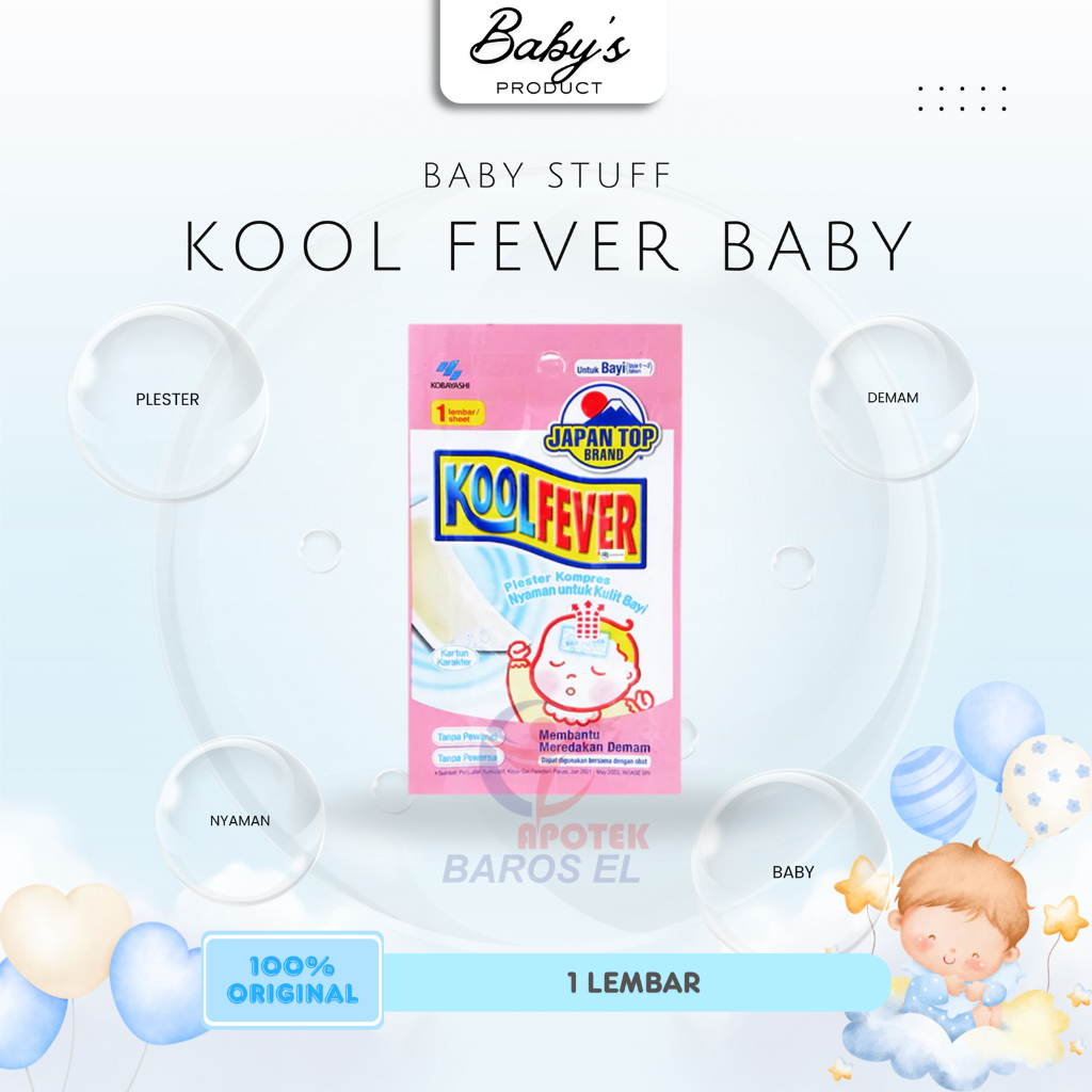Koolfever Baby (1 Sachet) Plester Kompres Demam Bayi Penurun Panas / Kompres Bayi Penurun Panas