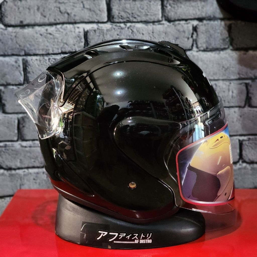 Helm Ram4 Hitam sz black glosy no scott ram5 vz ram