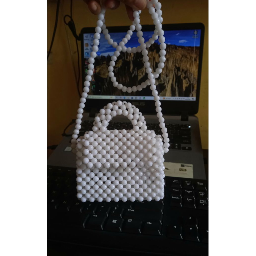 Tas Manik Manik / Cute Bag / Tas Manik Mutiara / Pearl Bag / Ootd