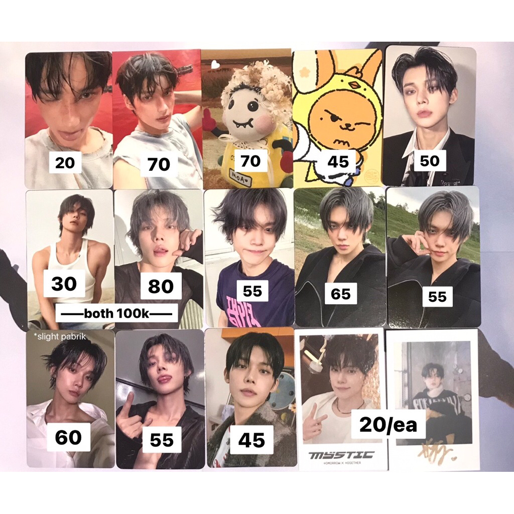 [BACA DESC] TXT YEONJUN HUENINGKAI YJ HK HYUKA TOMORROW SOLO TRACK TOGETHER HWANGCHOON PPULBATU PPUL