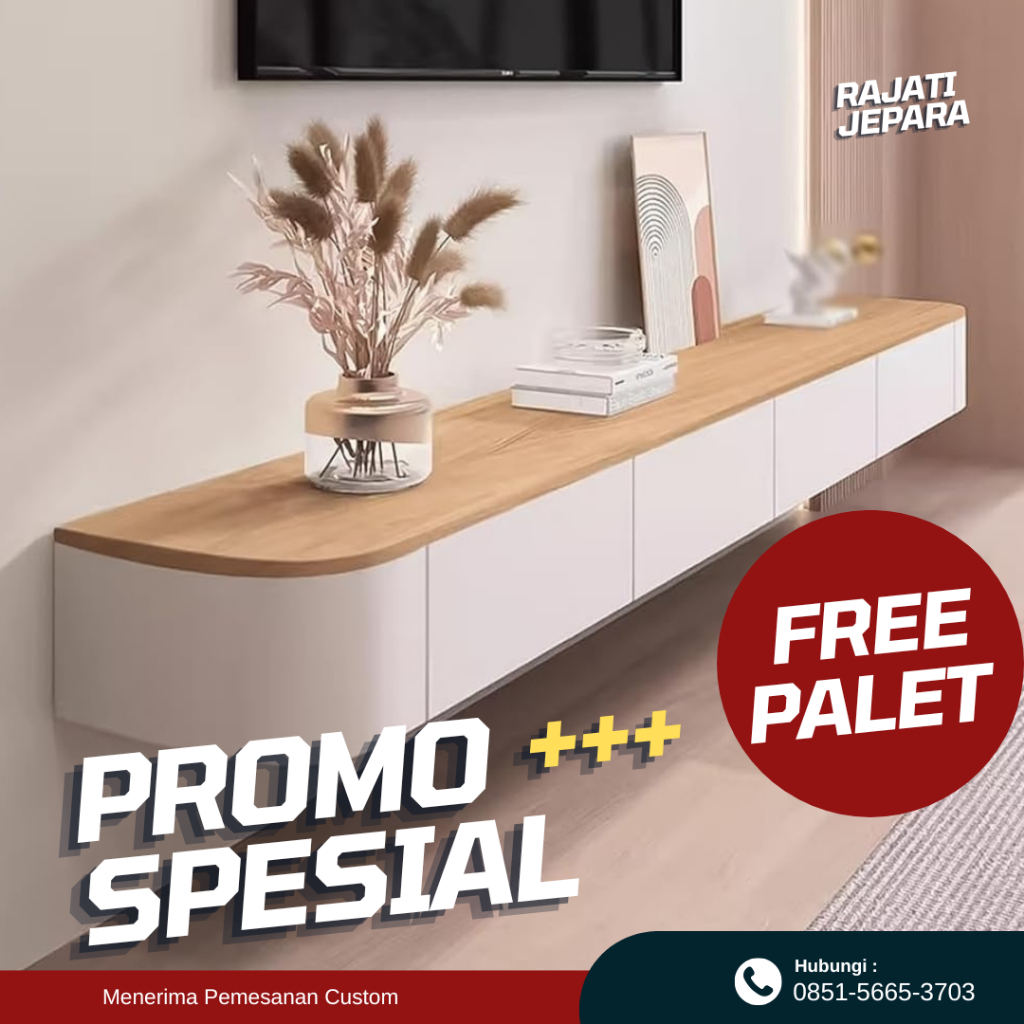 Rajati Lemari TV Minimalis – Buffet TV Modern & Rak Tempat TV Serbaguna untuk Ruang Keluarga – Bahan