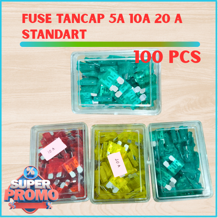 Sekring/Fuse Tancap Sepeda Listrik Standart 5A / 10A / 20A [100 Pcs Per Box] – Sekring Sepeda Listri