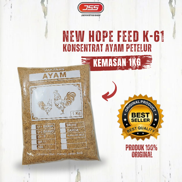 K61 KOSENTRAT AYAM PETELUR PRODUKSI PAKA CAMPURAN AYAM PEDAGING DIKEMAS 1 KG