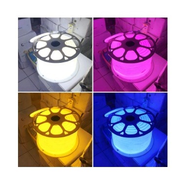 LED Neon Flex Bulat 360 derajat 2835 120D 50m IP65 Outdoor [ Putih | Warmwhite | Natural | Merah | H